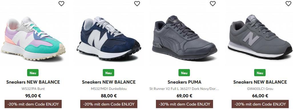 eSchuhe: bis zu 30% Rabatt auf ausgewählte Schuhe + Kostenloser Versand ab 25€