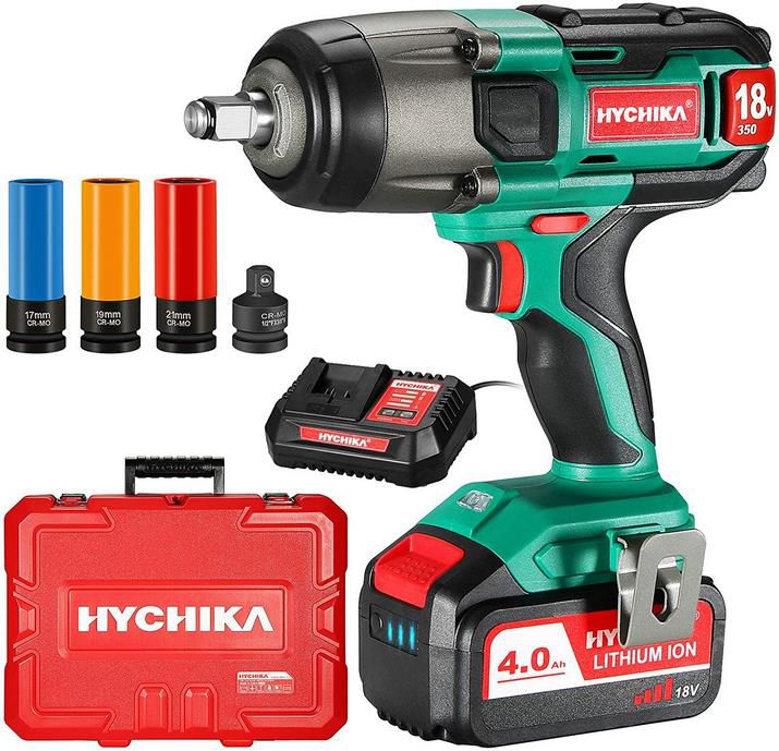 ‎Hychika Akku Schlagschrauber mit max. 350 Nm / 18V für 83,99€ (statt 140€)