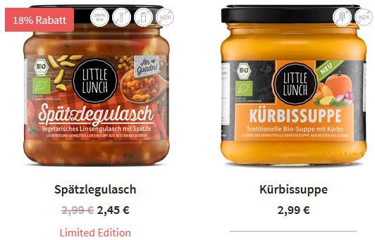 Little Lunch Suppen ab 2,25€   Neue Sorten im Angebot + keine VSK ab 35€