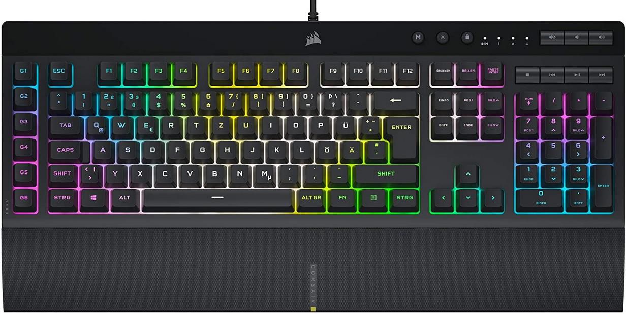 Corsair K55 RGB PRO XT Kabelgebundene Membran Gaming Tastatur für 54,99€ (statt 72€)