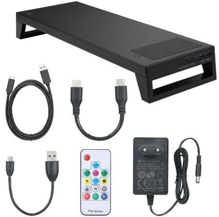 LANQ PC Dock Pro Monitorständer mit je 2x USB C / USB Ports inkl. BT, WLAN & 15W Qi für 43,85€ (statt 51€)
