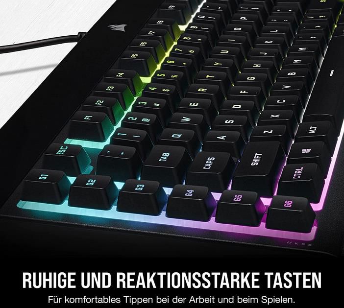 Corsair K55 RGB PRO XT Kabelgebundene Membran Gaming Tastatur für 59,99€ (statt 70€)