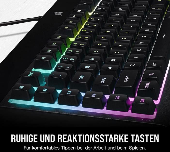 Corsair K55 RGB PRO XT Kabelgebundene Membran Gaming Tastatur für 54,99€ (statt 72€)