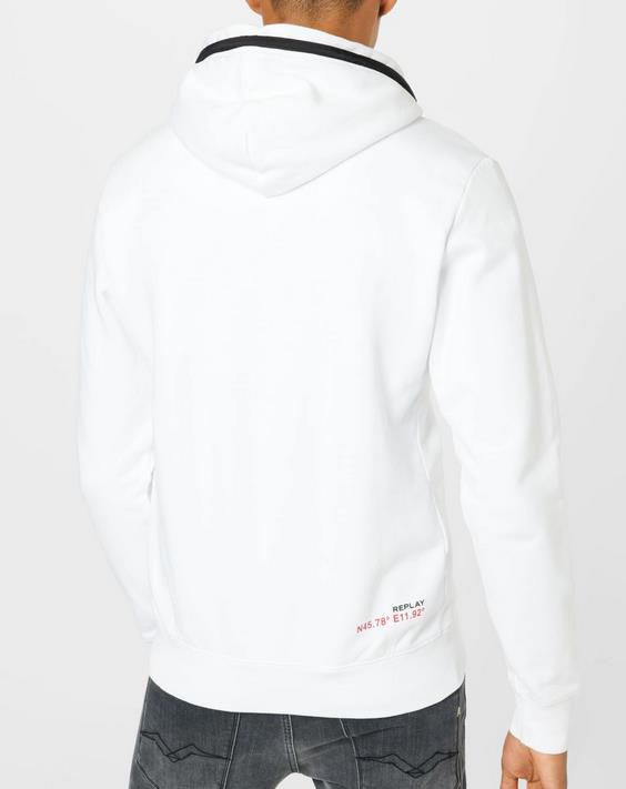 Replay Herren Sweatshirtjacke in Schwarz/Weiß für 79,92€ (statt 119€)