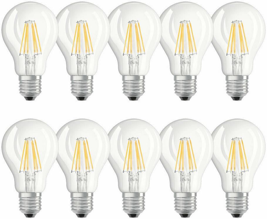 10er Pack Osram LED Filament Leuchtmittel E27 / 2700K für 8,99€ (statt 15€)