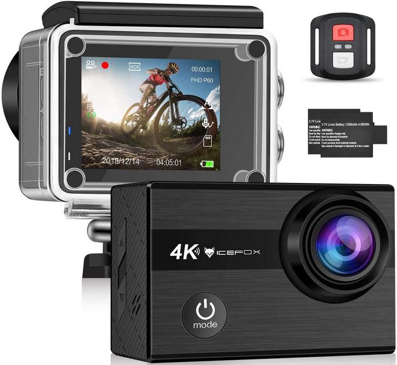‎Exprotrek Action Cam 4K   20MP Kamera 170° Ultra Weitwinkel für 54,99€ (statt 110€)