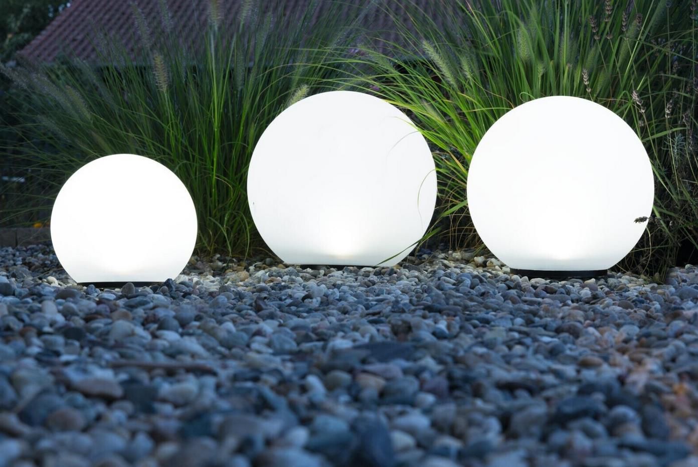 3er Set Heitronic Solar LED Kugeln Boule für 66,98€ (statt 76€)