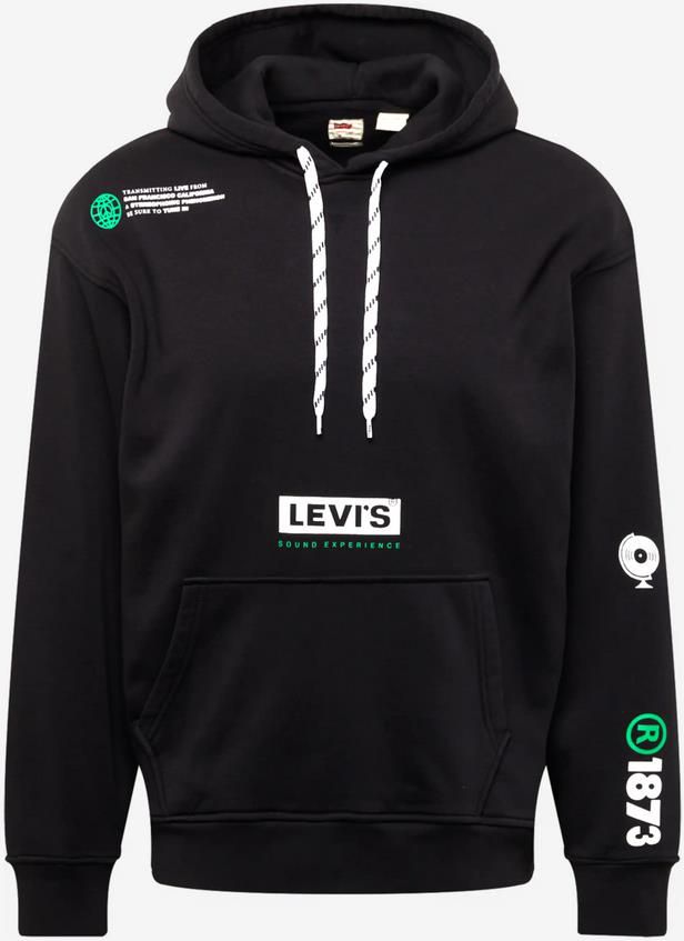 Levis Herren Hoodie in Schwarz mit Prints für 47,92€ (statt 60€)