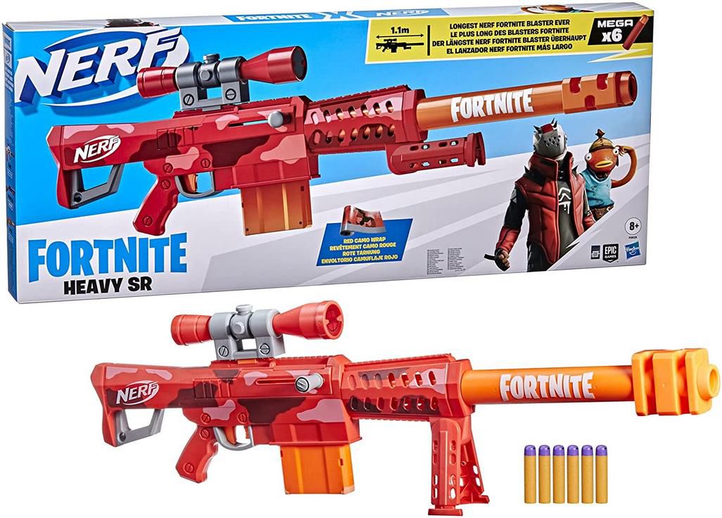 Nerf Fortnite Heavy SR Blaster mit 6 Darts für 28,49€ (statt 45€)