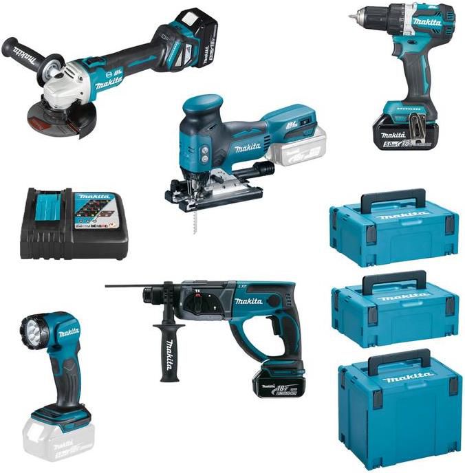 Ab Sonntag: Makita Akku Werkzeug Set DLX5066TJ 18V 12 teilig für 769,99€ (statt 809€)