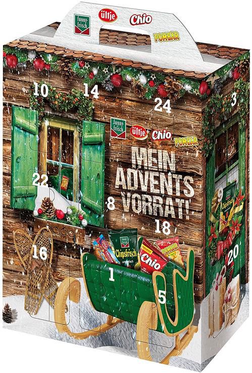 Intersnack Adventskalender   Ültje, Funny Frisch, Chio, PomBär Knabber Gebäck für 24,99€ (statt 36€)