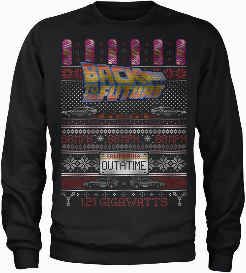 Back To The Future OUTATIME   Weihnachts Sweatshirt für 20,99€ (statt 40€)