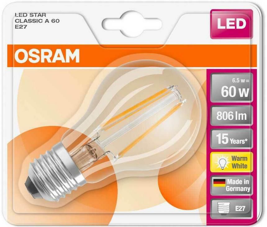10er Pack Osram LED Filament Leuchtmittel E27 / 2700K für 8,99€ (statt 15€)
