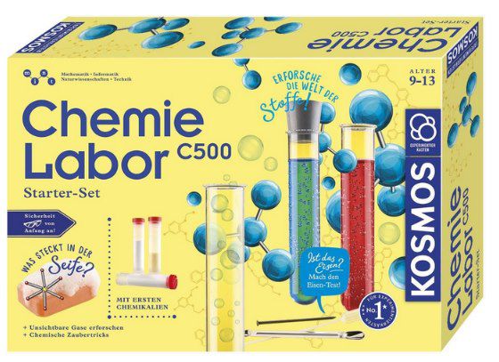 Kosmos 642136 C500 Chemielabor Starter Set für Einsteiger (Kinder ab 9 Jahre) für 10€ (statt 15€)   Prime