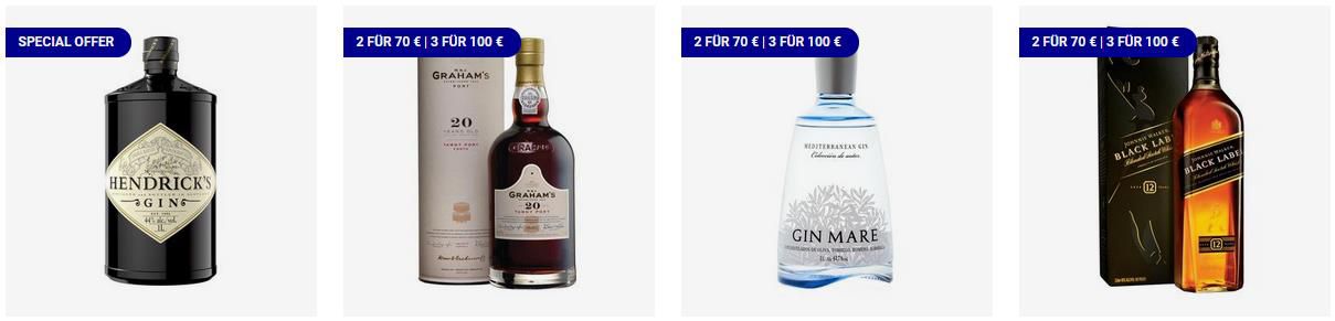 Frankfurt Airport Shop: Mix & Match Spirituosen   2 für 70€ oder 3 für 100€ z.B. 3x Johnnie Walker Black Label für 100€ (statt 119€)