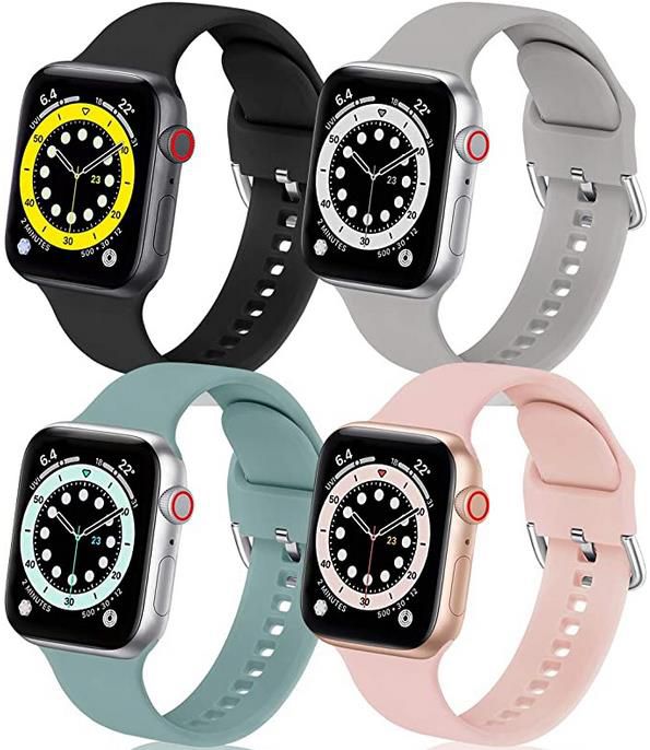 60% Rabatt auf 4er Pack BesBand Silikon Armbänder für Apple Watch ab 5,19€ (statt 13€)   Prime