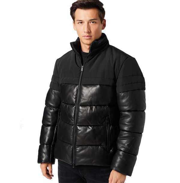 BOSS Leder Steppjacke Alen in Schwarz für 639,20€ (statt 799€)