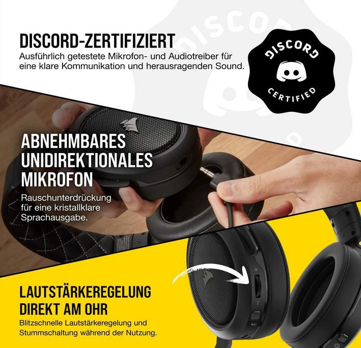 Corsair HS70 Pro Wireless Gaming Headset mit 7.1 Surround Sound für 55,99€ (statt 99€)   B Ware