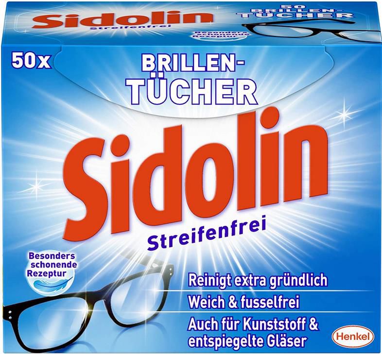 Sidolin Reinigungstücher für Brillen, Displays o. Bildschirme 50er Pack für 3€ (statt 7€)