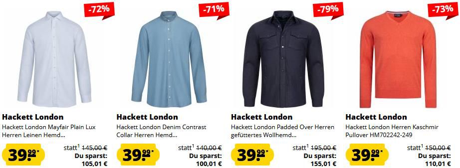 SportSpar: Hackett London Sale mit über 70% Rabatt