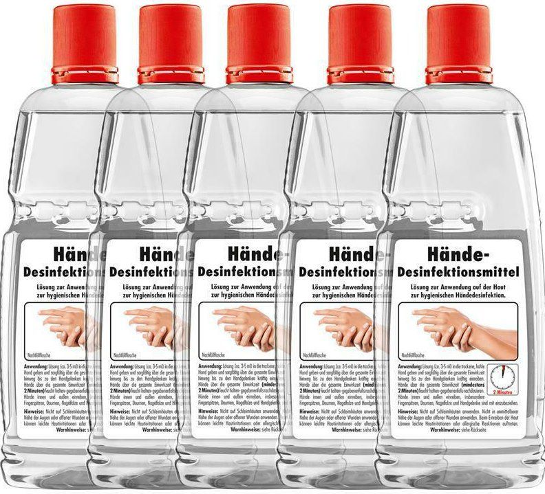 5x 1L Sonax Hand Desinfektionsmittel für 7,99€ (statt 25€)