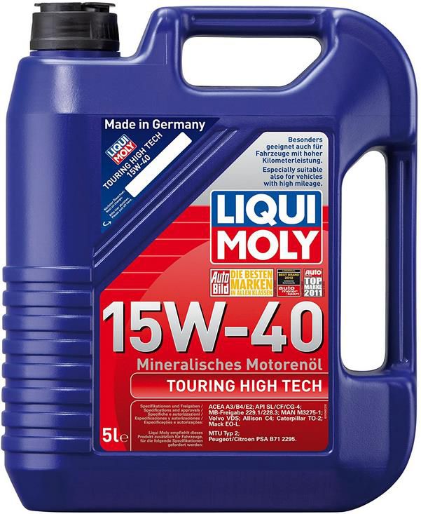 LIQUI MOLY 1096 Touring High Tech 15W 40 Mineralisches Motorenöl   5 Liter für 17,79€ (statt 31€)