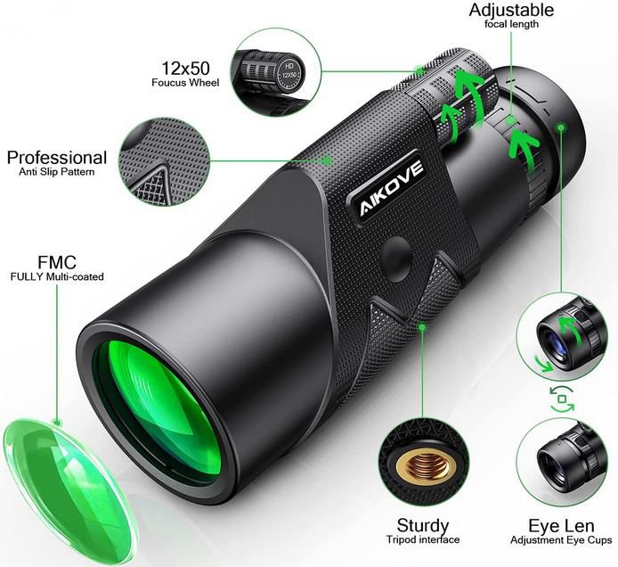 ‎TLOOL HD Zoom Fernglas mit Smartphone Halter und Stativ für 12,99€ (statt 26€)