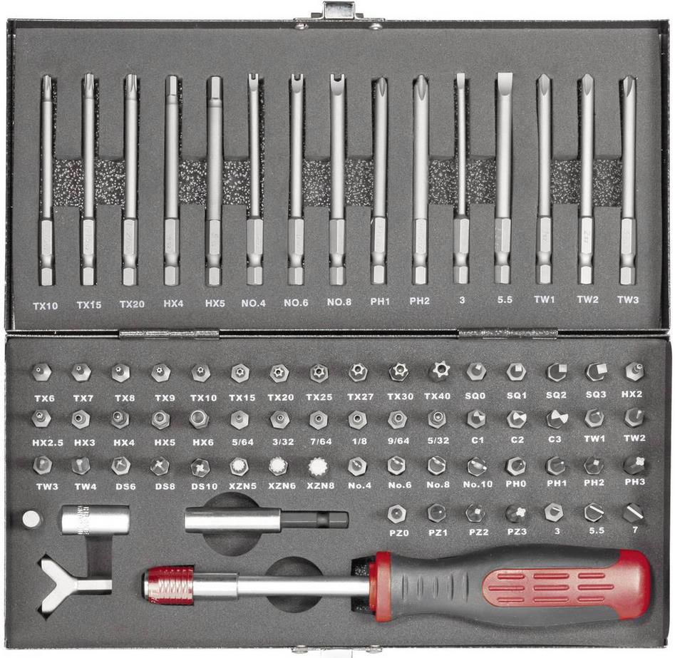 Toolcraft HT02183  Bit Set 75teilig für 27,99€ (statt 41€)