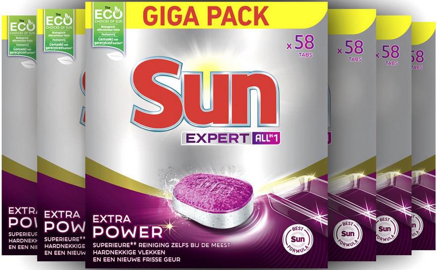 348x Sun Extra Power Spülmaschinentabs (All in 1) für 40,90€ (statt 80€)