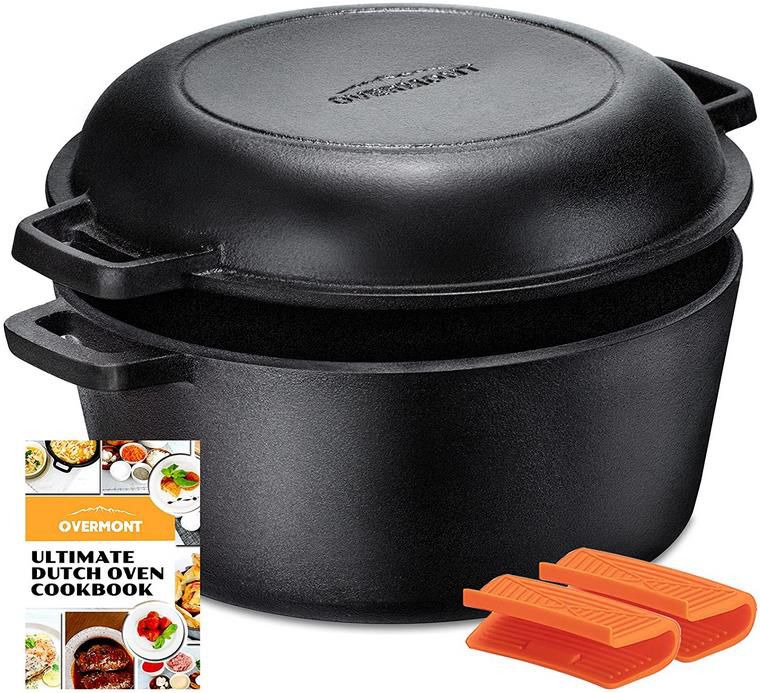 🍲 Overmont Dutch Oven   Einsatzfertig eingebrannt, 5L für 36,32€ (statt 50€)