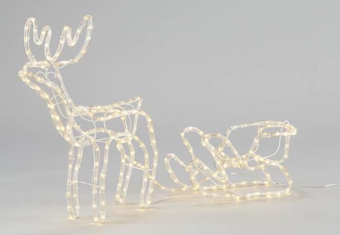 Toom Rentier LED Dekofigur mit Schlitten und 264 LEDs für 34,99€ (statt 50€)