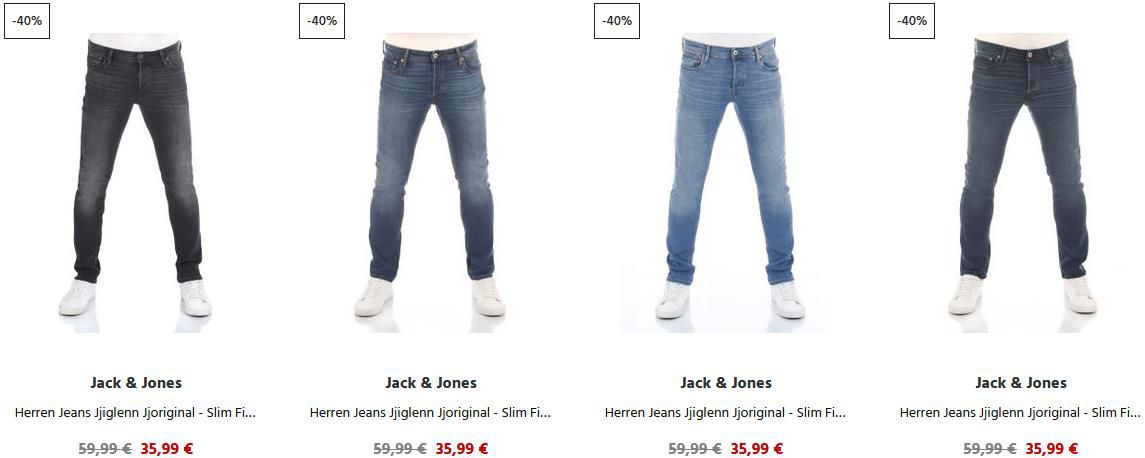 Jeans Direct: 20% Extra Rabatt auf Jack&Jones, Vero Moda & Only z.B. J&J Jeans + T Shirt für 35,18€ (statt 53,99€)   30€ mbw