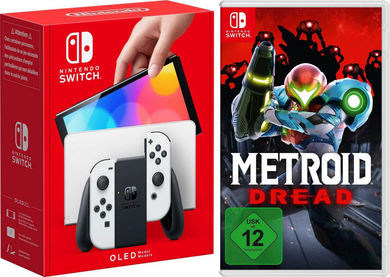 Nintendo Switch   OLED Modell inkl. Metroid Dread für 364€ (statt 415€)