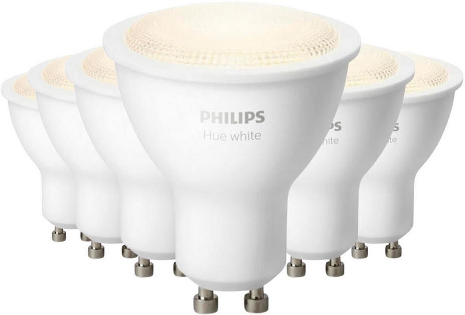 6er Pack Philips Hue LED Spots   5,5W GU10 für 65,94€ (statt 105€)