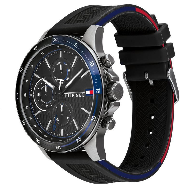 Tommy Hilfiger Bank Herren Mode Uhr 46mm für 84,99€ (statt 126€)