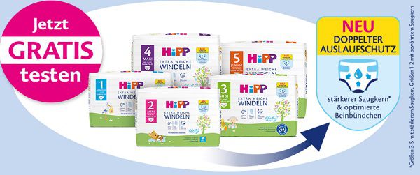 Hipp Windeln kostenlos ausprobieren