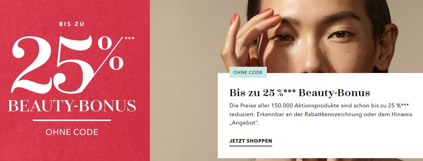 Douglas 25% Rabatt auf über 100.000 Produkte ab 79€ MBW   keine VSK ab 24,95€