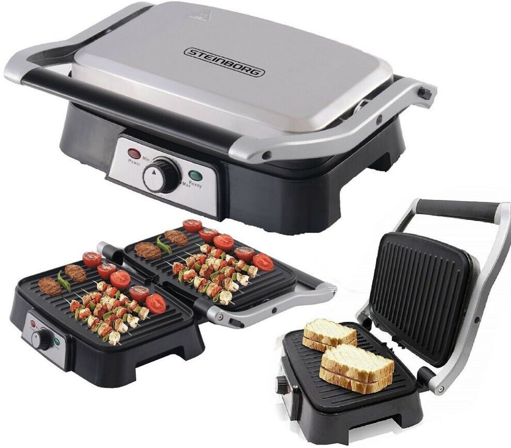 Steinborg SB 2025  elektrischer 1.500W Tisch Kontaktgrill für 29,90€ (statt 35€)