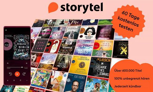 60 Tage kostenloser Zugang zu Hörbüchern und E Books bei Storytel