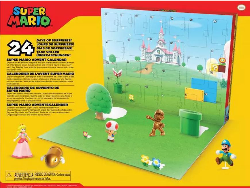 Adventskalender Super Mario & Co. mit goldenen Mario ab 39,99€ (statt 70€?)
