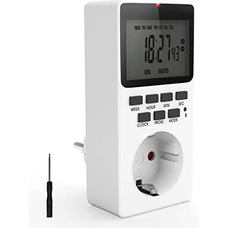 Digitale Zeitschaltuhr mit 20 Programmen & LCD Display für 6,29€   Prime