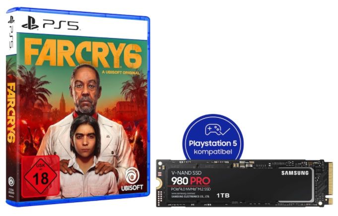 Samsung 980 PRO SSD 1TB + Far Cry 6 (PS5) für 153,96€ (statt 180€)