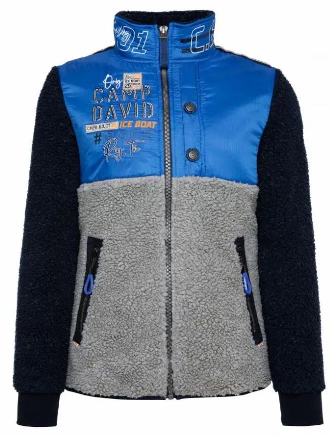 Camp David Fleecejacke im Material  und Farbmix für 77€ (statt 112€)   Member nur 66€