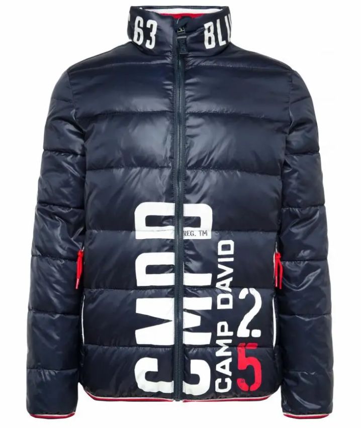 Camp David Steppjacke mit Logo Print in 4 Farben für je 77€ (statt 130€)   Member nur 66€