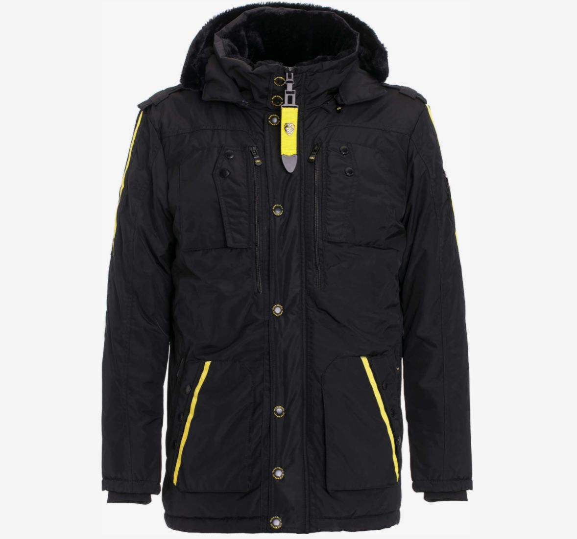 CIPO & BAXX Herren Parka mit gelben Akzenten für 106,99€ (statt 143€)