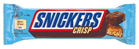 24er Pack Snickers Crisp Schokoriegel für 7,84€ (statt 15€)   Prime Sparabo