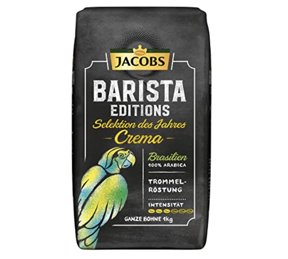 1kg Jacobs Kaffeebohnen Barista Editions Selektion des Jahres (aus Brasilien) ab 6,97€ (statt 15€)   Prime Sparabo