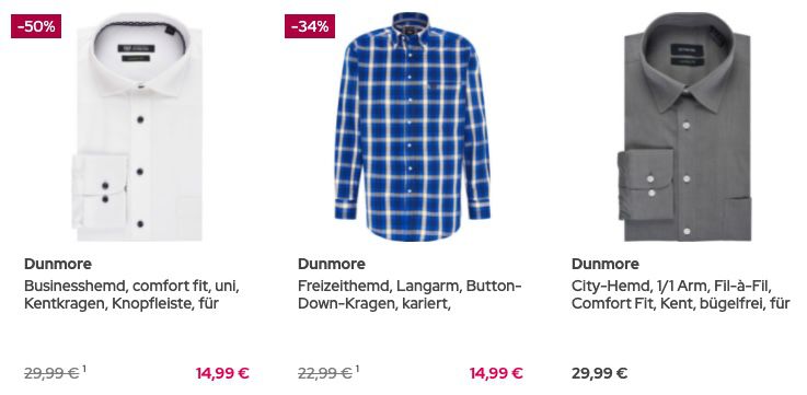 Bis 30% Extra Rabatt auf Hemden bei Galeria   z.B. Olymp No.6 Six Businesshemd für 27,99€ (statt 42€)