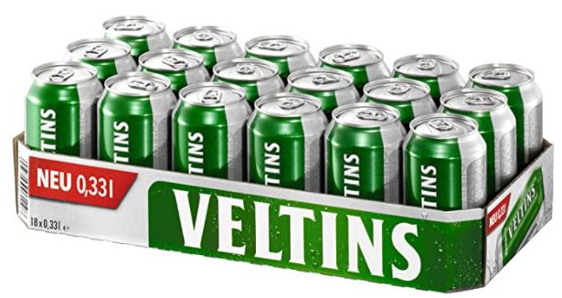 18er Pack VELTINS Pilsener (je 0,33 L Dose) ab 9,84€ zzgl. Pfand
