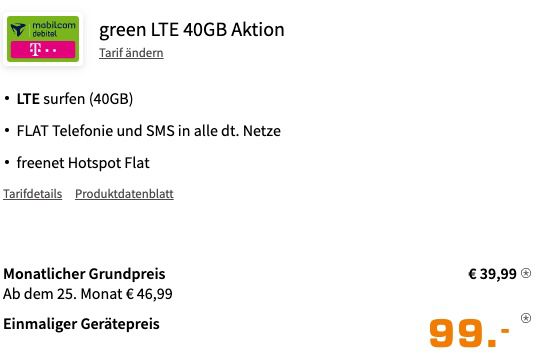 Pricedrop: Google Pixel 6 128 GB für 59€ + Telekom Allnet Flat mit 40GB LTE für 34,99€ mtl.